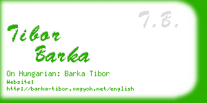 tibor barka business card